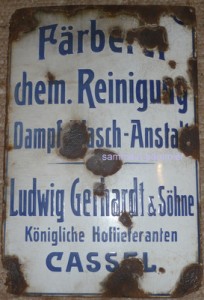 Emailschild aus dem alten Cassel