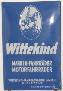 Altes Emailschild Wittekind Fahrräder