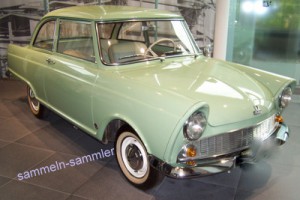 Der Oldtimer DKW Junior in unnachahmlichem hellgrünen Farbton