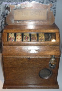 Einer der Automaten für das Glücksspiel, Pokerautomat