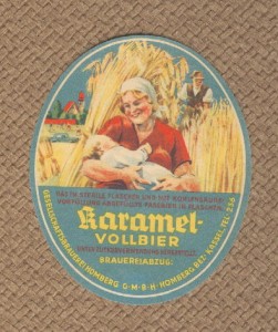 Gesellschaftsbrauerei Homberg Bieretikett Karamel-Vollbier