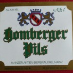 Gesellschaftsbrauerei Bieretikett Homberger Pils