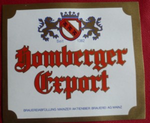 Gesellschaftsbrauerei Bieretikett Homberger Export