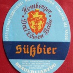 Gesellschaftsbrauerei Homberg Bieretikett Süßbier