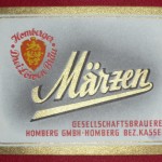 Gesellschaftsbrauerei Homberg Bieretikett Märzen