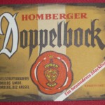 Gesellschaftsbrauerei Homberg mit Bieretikett Doppelbock