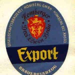 Gesellschaftsbrauerei Homberg Etikett Export