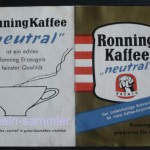 Werbeschildchen für Ronning Kaffee, 60er Jahre