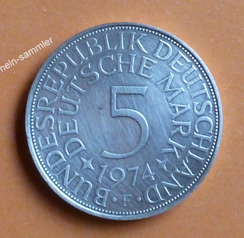 5-Mark-Stück aus Silber, bis 60er Jahre