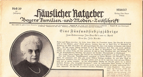 Modezeitschrift Häuslicher Ratgeber von 1926, Heft 29