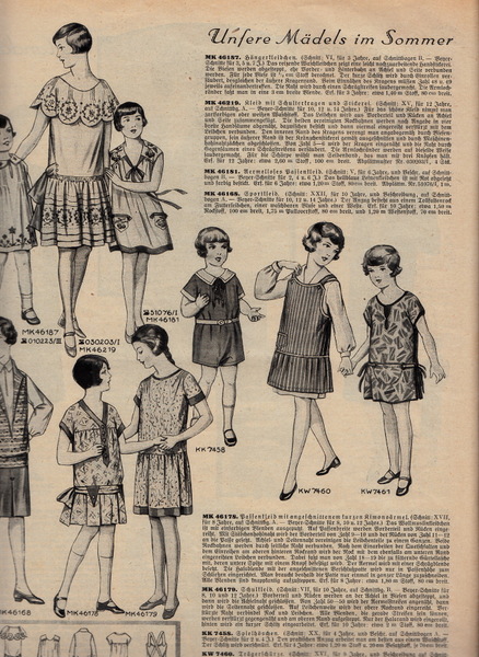 Modezeitschrift Häuslicher Ratgeber von 1926, Kindermode