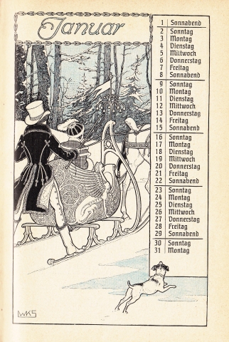 Almanach Kalender 1909 Gartenlaube Januar